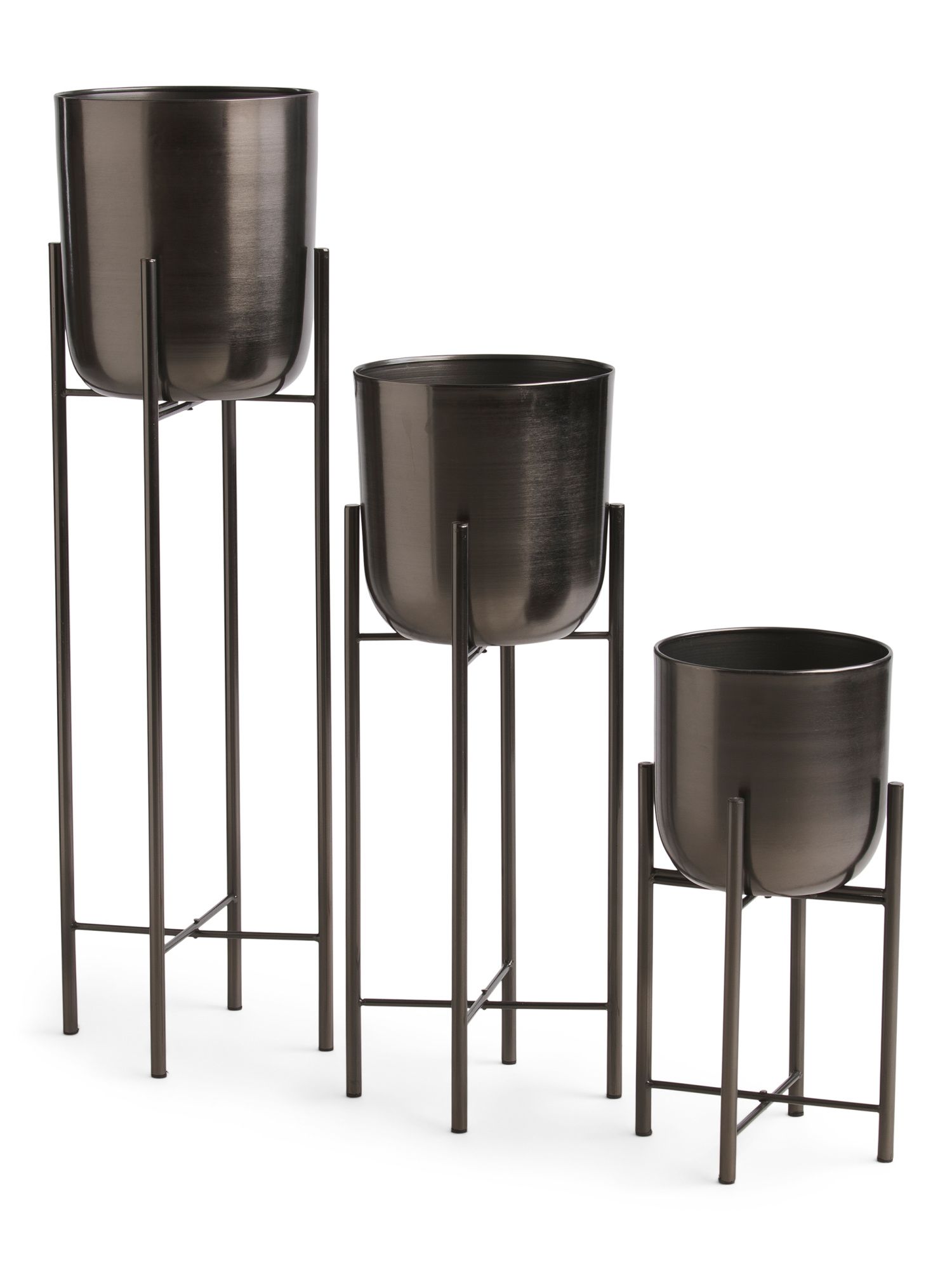 3pc Metal Indoor Planters With Stands | TJ Maxx