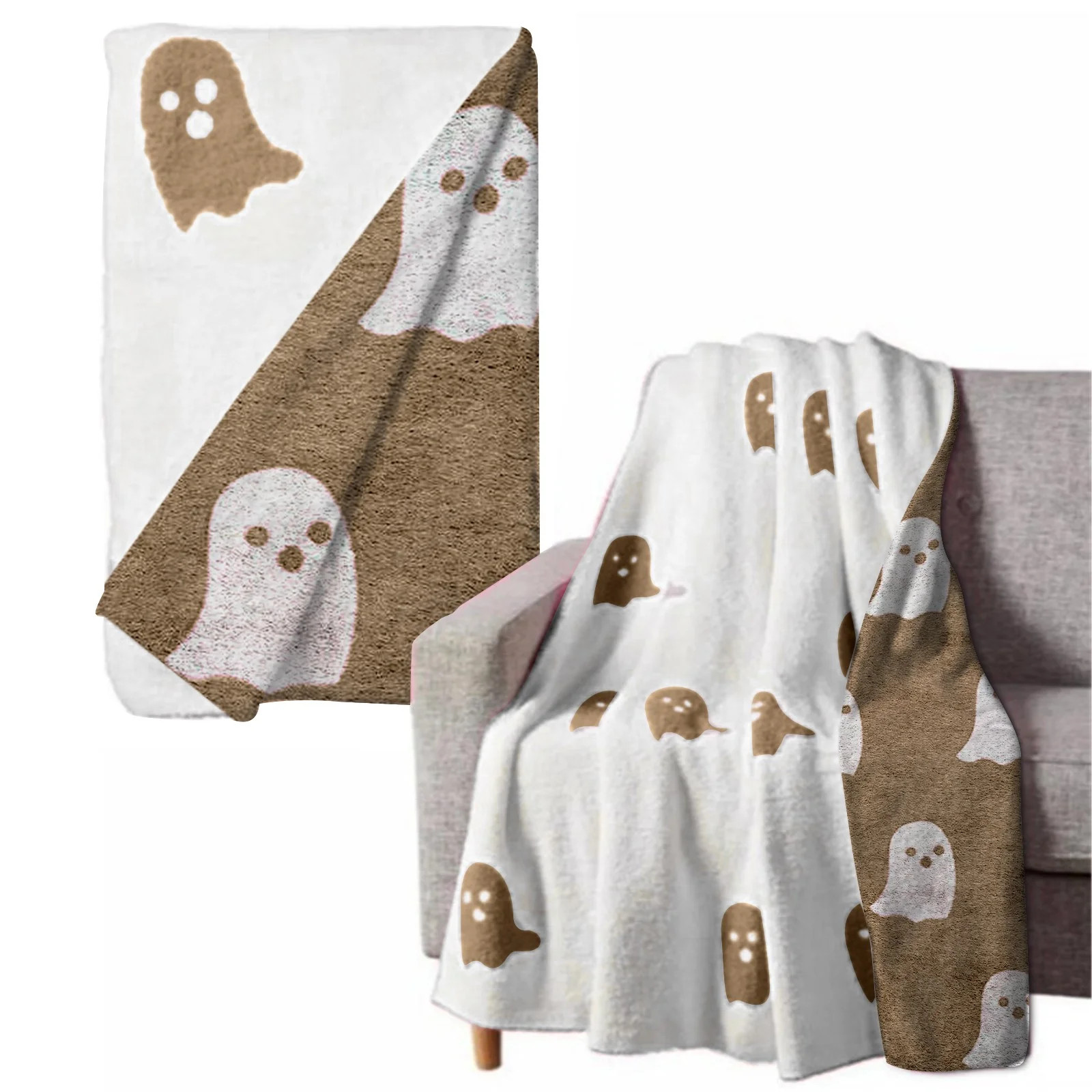 Motao Cute Little Funny Ghosts Blanket, 2024 New Halloween Throw Blanket, Plush Soft Lightweight ... | Walmart (US)