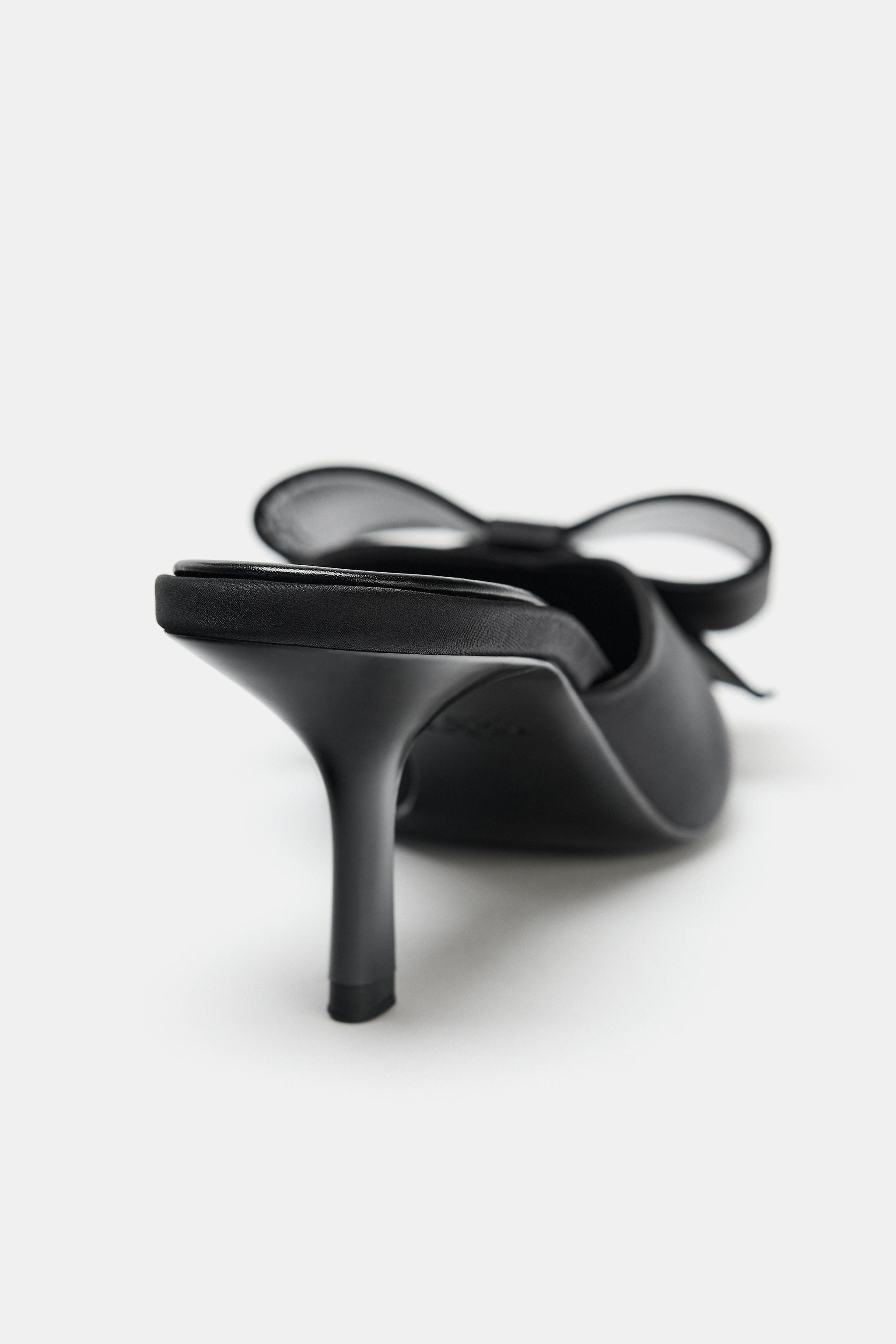 BOW HIGH-HEEL MULES | Zara UK