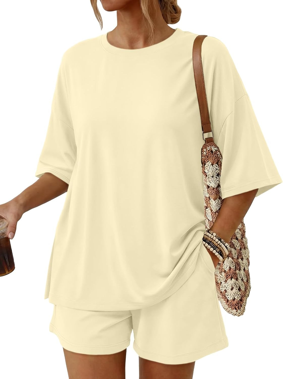 Trendy Queen Women's 2 Piece Summer Matching Set Lounge Wear with Pockets | Amazon (US)