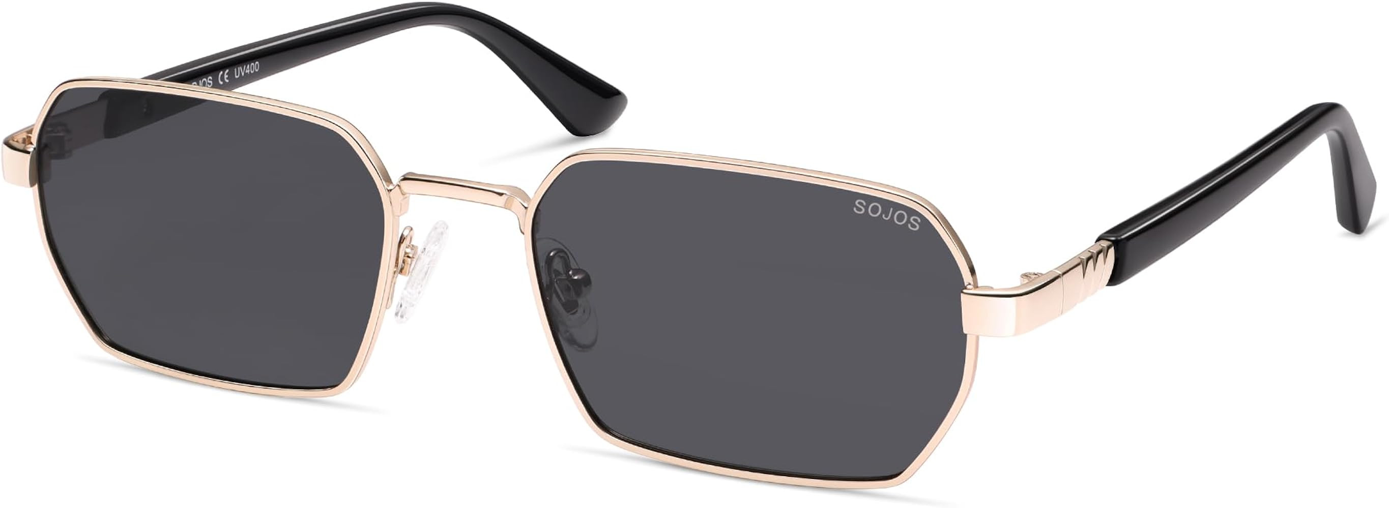 SOJOS Retro Rectangle Polarized 90s Sunglasses for Women Men,Trendy Narrow Hexagon Square Shades ... | Amazon (US)