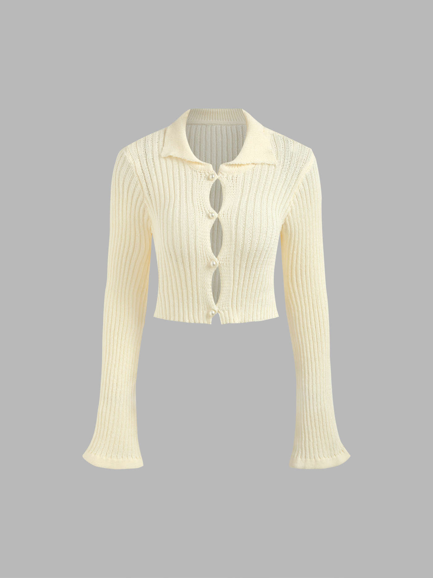 Solid Rib Knit Button Up Top | Cider