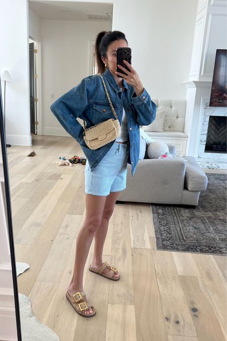 Weekend summer outfit 🤍 my shorts are 15% off right now!

Summer outfit, weekend outfit, mom outfit, casual outfit, Abercrombie, Madewell, denim jacket, Christine Andrew 

#LTKFindsUnder100 #LTKStyleTip #LTKSeasonal