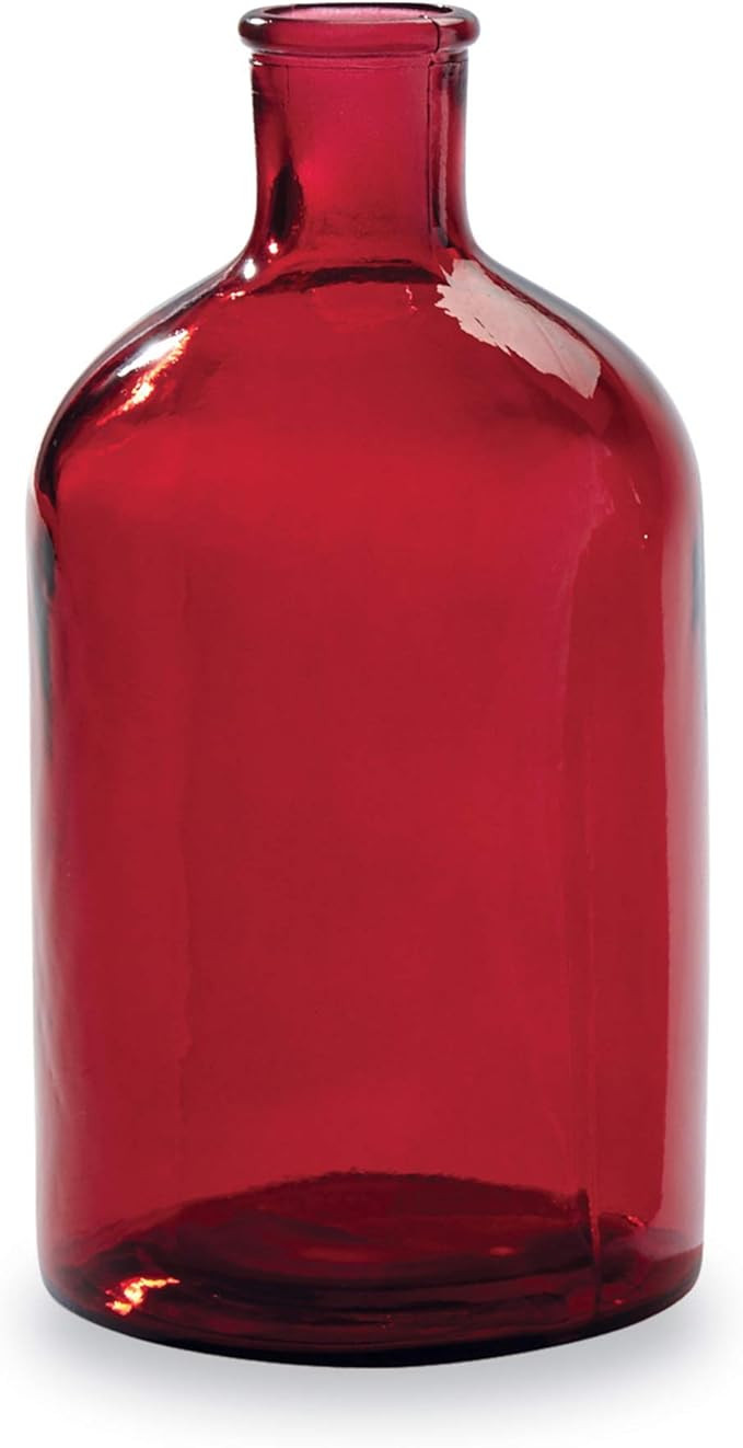 Mud Pie Red Spanish Class Bottleneck Large Glass Vase | Amazon (US)