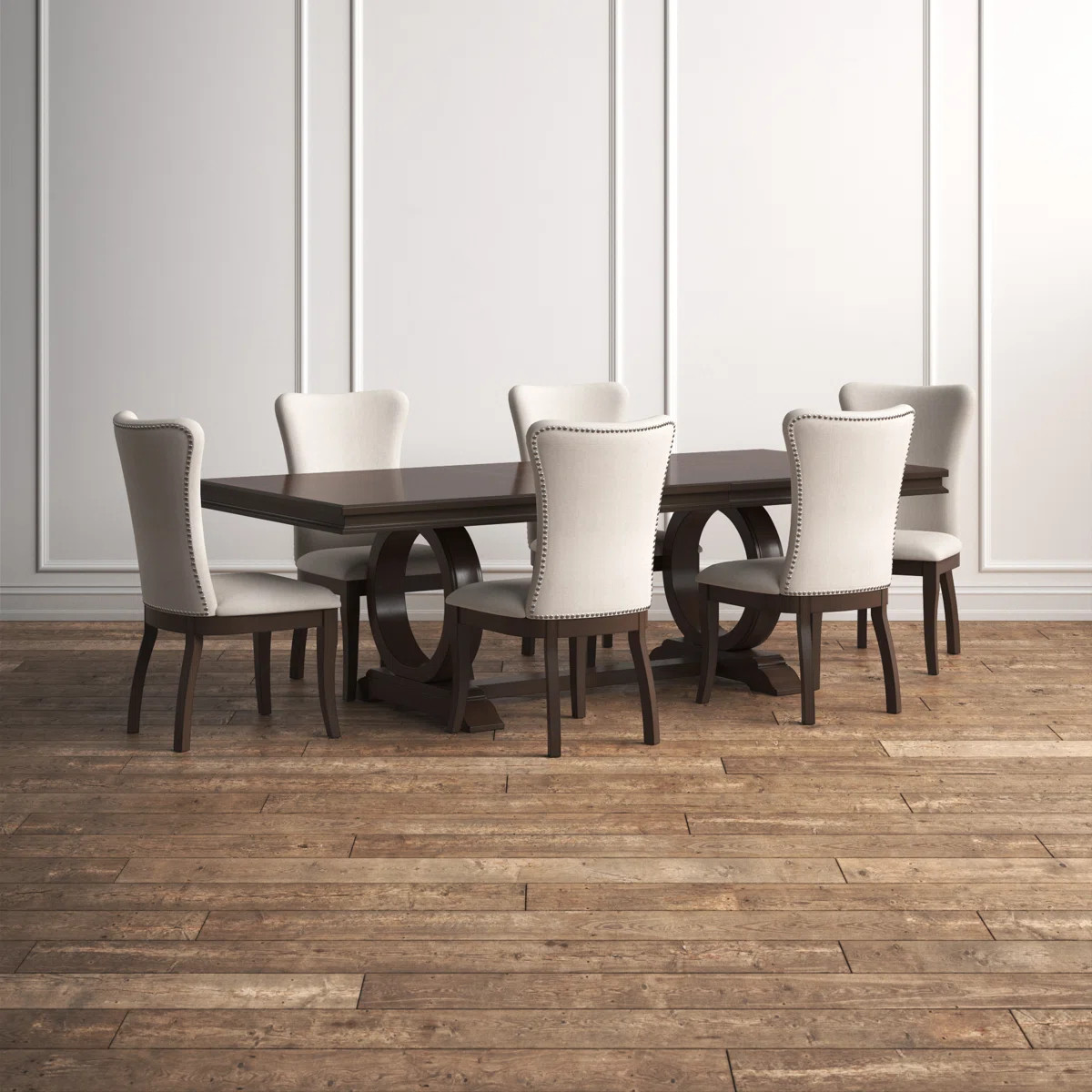 Lydon 6 - Person Extendable Double Pedestal Dining Set | Wayfair North America