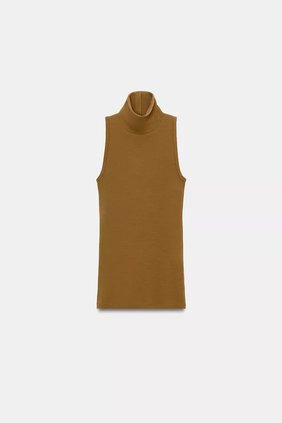 SLEEVELESS HIGH NECK TOP | Zara UK