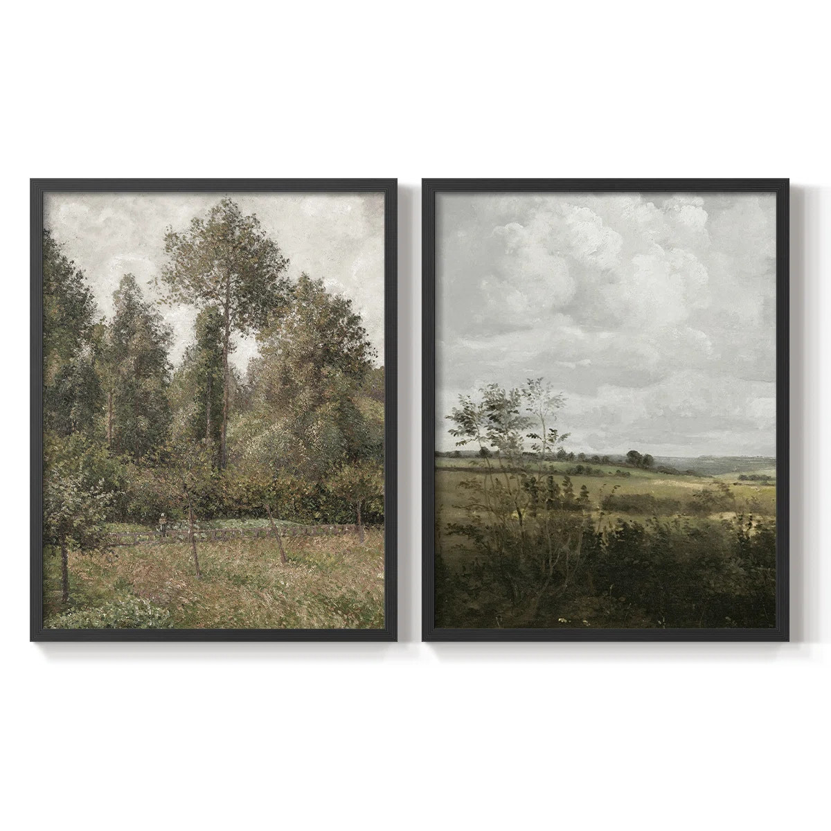 Vintage  Landscape XLIII  -Framed Giclee Print - Set of 2 (Set of 2) | Wayfair North America