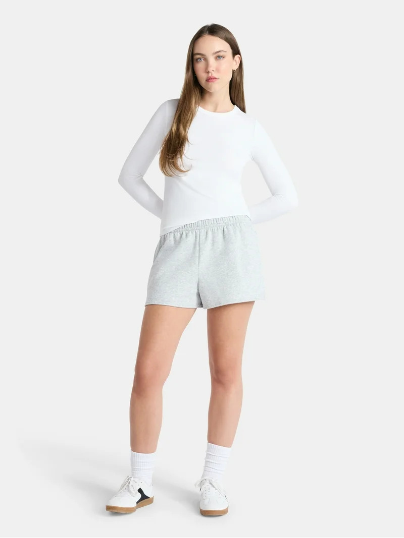 No Boundaries Fleece Shorts, 3'' Inseam, Women’s | Walmart (US)