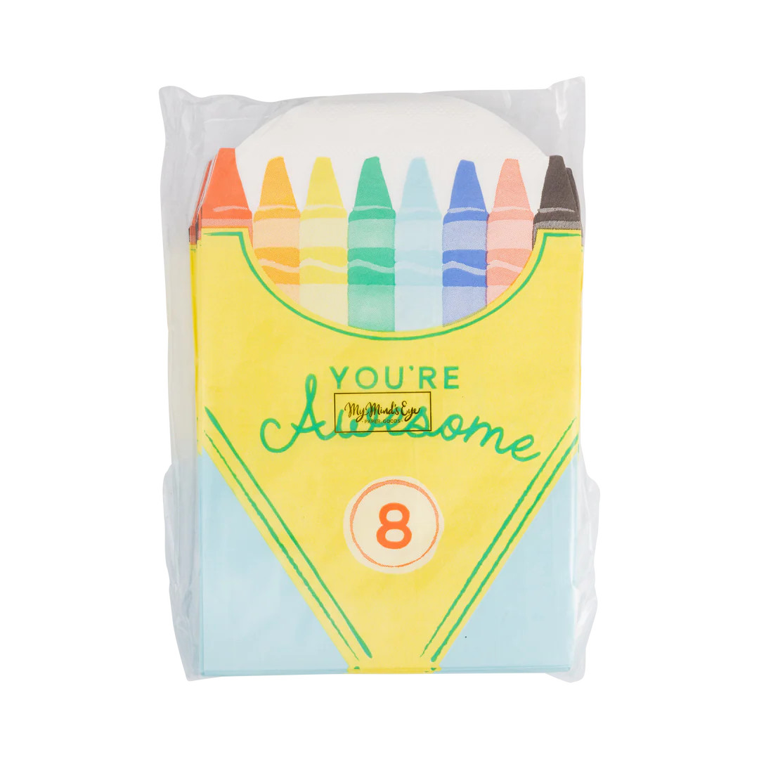 Crayon Box Shaped Dinner Napkin | My Mind's Eye