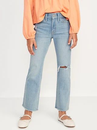 High-Waisted Built-In Tough Ripped Flare Jeans for Girls | Old Navy (US)