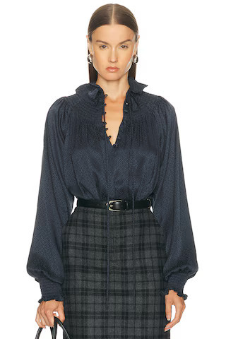 Burberry Long Sleeve Blouse in Black | FWRD 