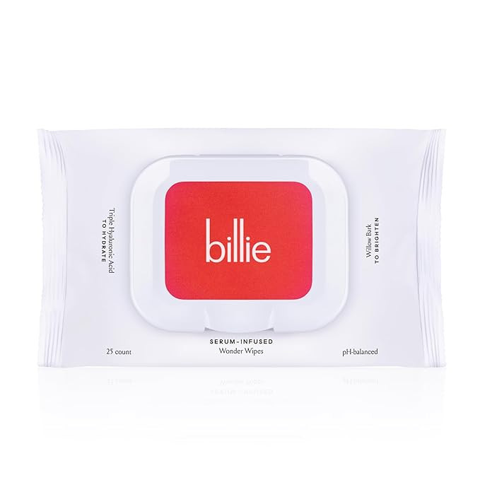 Billie - Wonder Wipes - Makeup-Removing Face Wipes - With Hyaluronic Acid and Witch Hazel - 25 co... | Amazon (US)