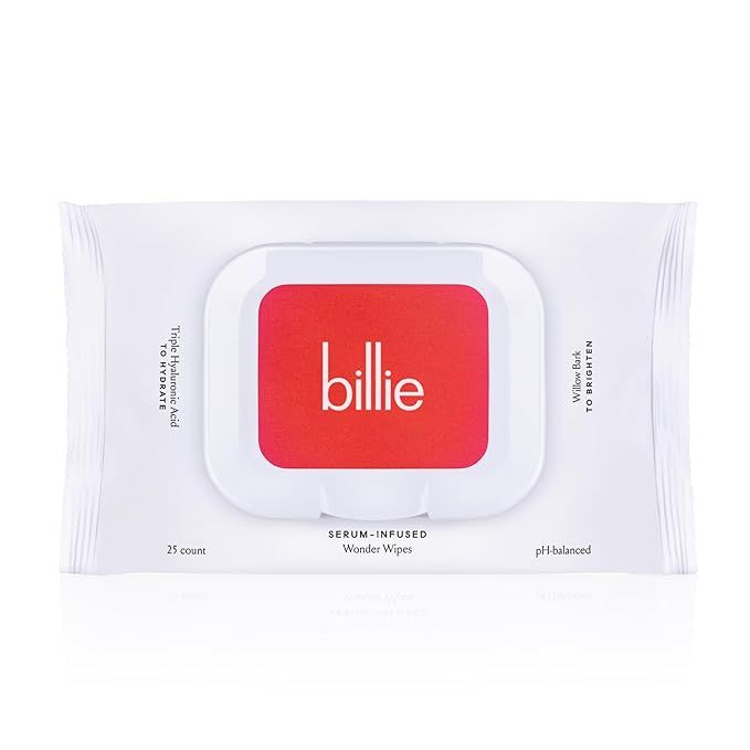 Billie - Wonder Wipes - Makeup-Removing Face Wipes - With Hyaluronic Acid and Witch Hazel - 25 co... | Amazon (US)
