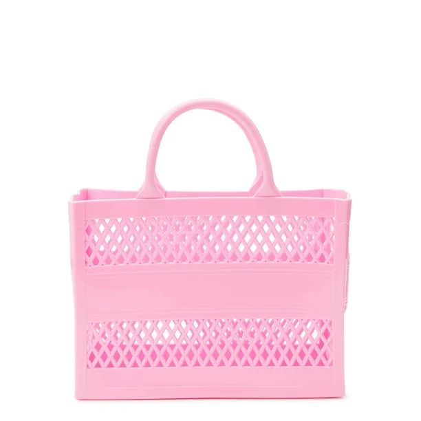 No Boundaries Women's Jelly Tote Handbag Pink | Walmart (US)