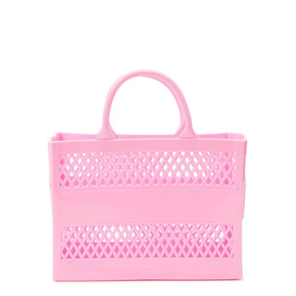 No Boundaries Women's Jelly Mini Tote Handbag Pink | Walmart (US)