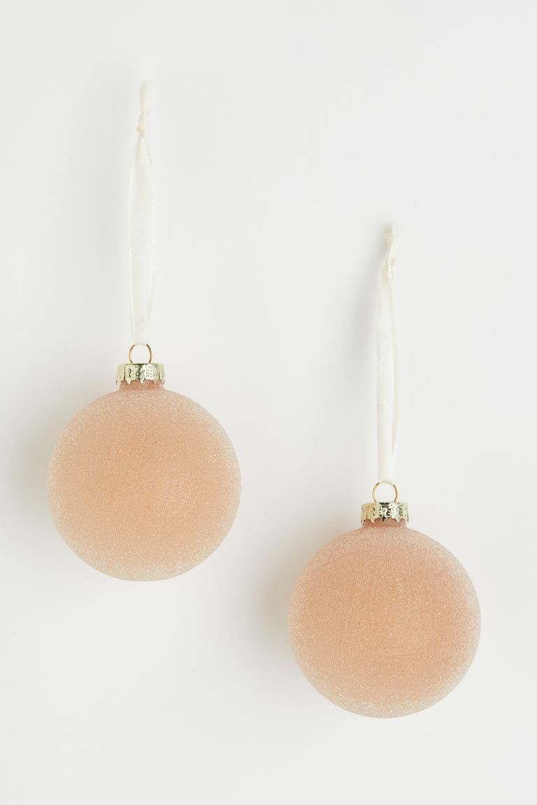 2-pack Christmas Ornaments - Beige - Home All | H&M US | H&M (US)