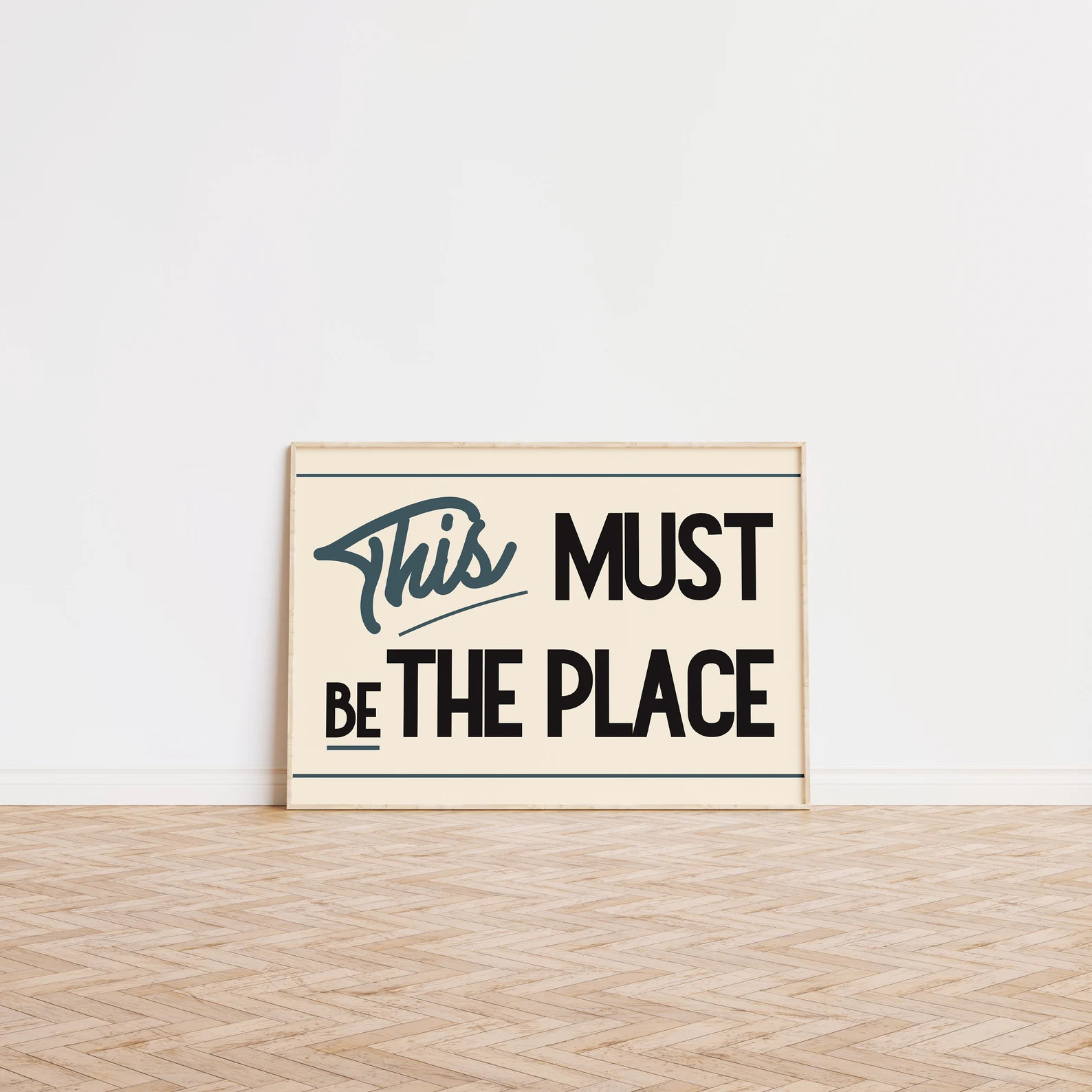 This Must Be the Place Retro Print, Mid Century Landscape Wall Art, Vintage Style Print, Retro Wa... | Etsy (US)