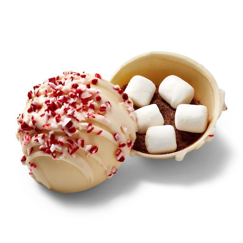 Belgian Hot Chocolate Bomb White Chocolate with Crushed Peppermint - Wondershop™ | Target