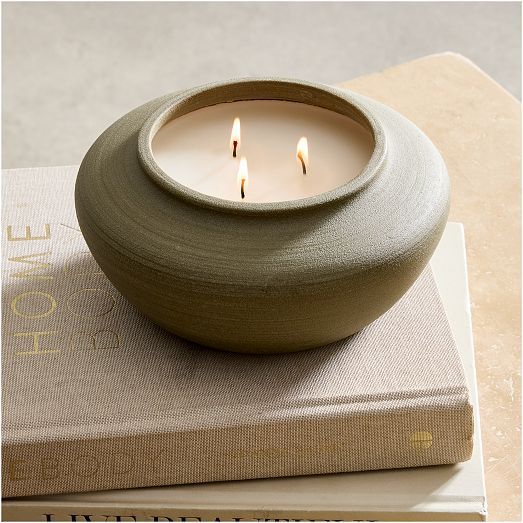 Charlie Ceramic Filled Candles - Smoked Woods | West Elm (US)