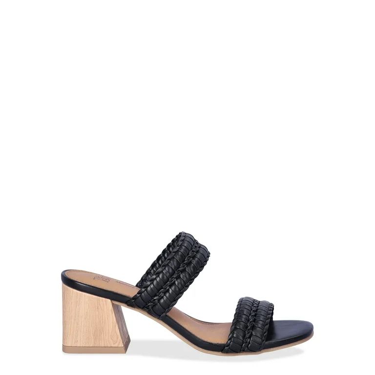 Time and Tru Women's Woven Double Band Sandals | Walmart (US)