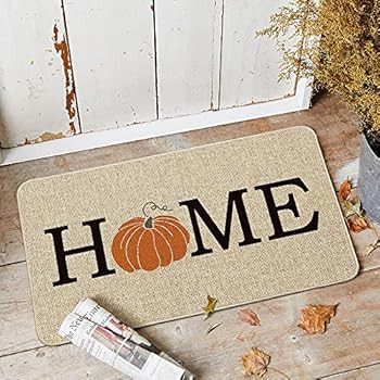 Artoid Mode Home Pumpkin Decorative Doormat, Seasonal Fall Harvest Vintage Thanksgiving Low-Profi... | Amazon (US)