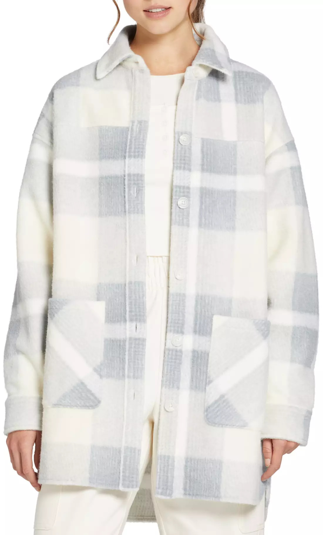 DSG X TWITCH + ALLISON Women's Plaid Knit Shirt Jacket | Dick's Sporting Goods