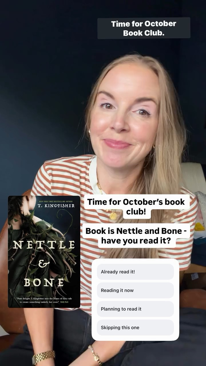 Time for October’s book club! 

Book is Nettle and Bone - have you read it?