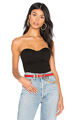 superdown Stef Bustier Bodysuit in Black from Revolve.com | Revolve Clothing (Global)
