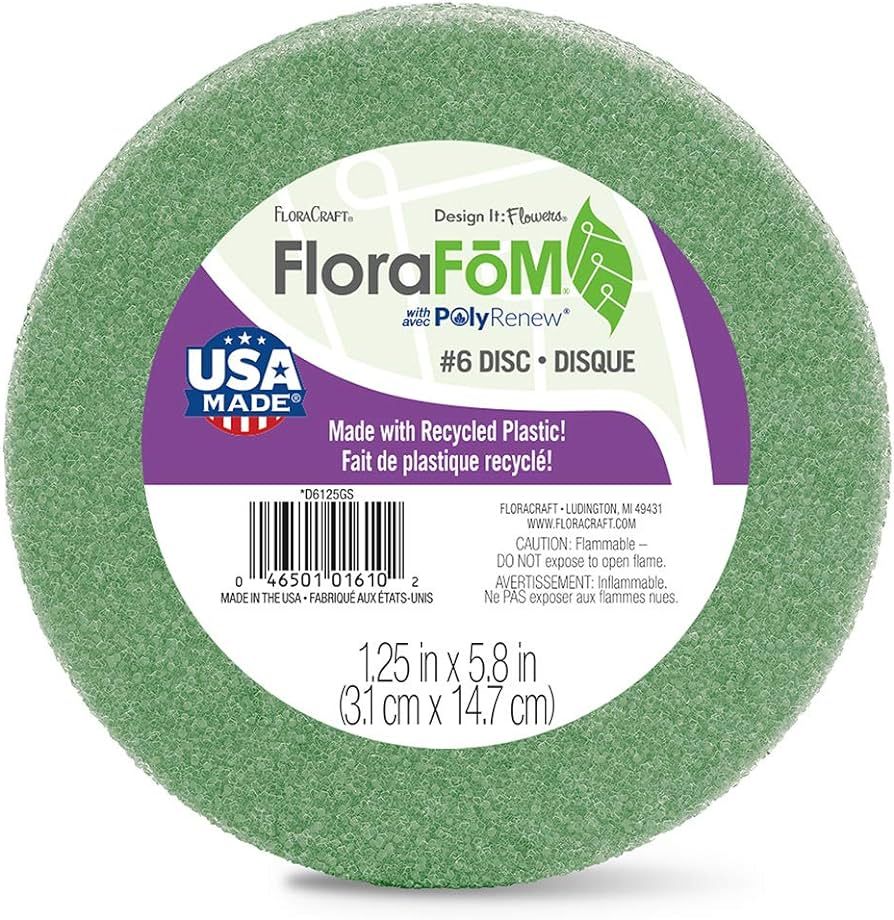 FloraCraft FloraFōM Disc 1.25 Inch x 5.8 Inch Green | Amazon (US)
