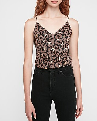 Foil Leopard Downtown Cami | Express