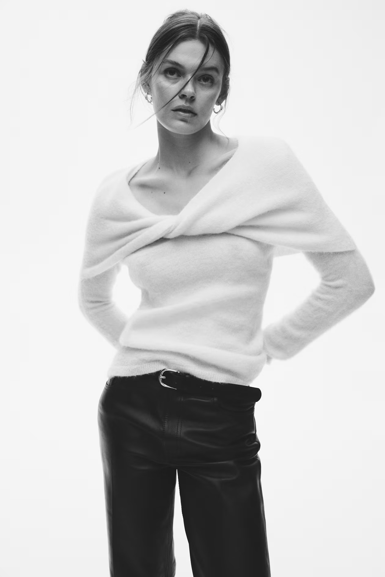 Mohair-blend twist-detail top | H&M (UK, MY, IN, SG, PH, TW, HK)