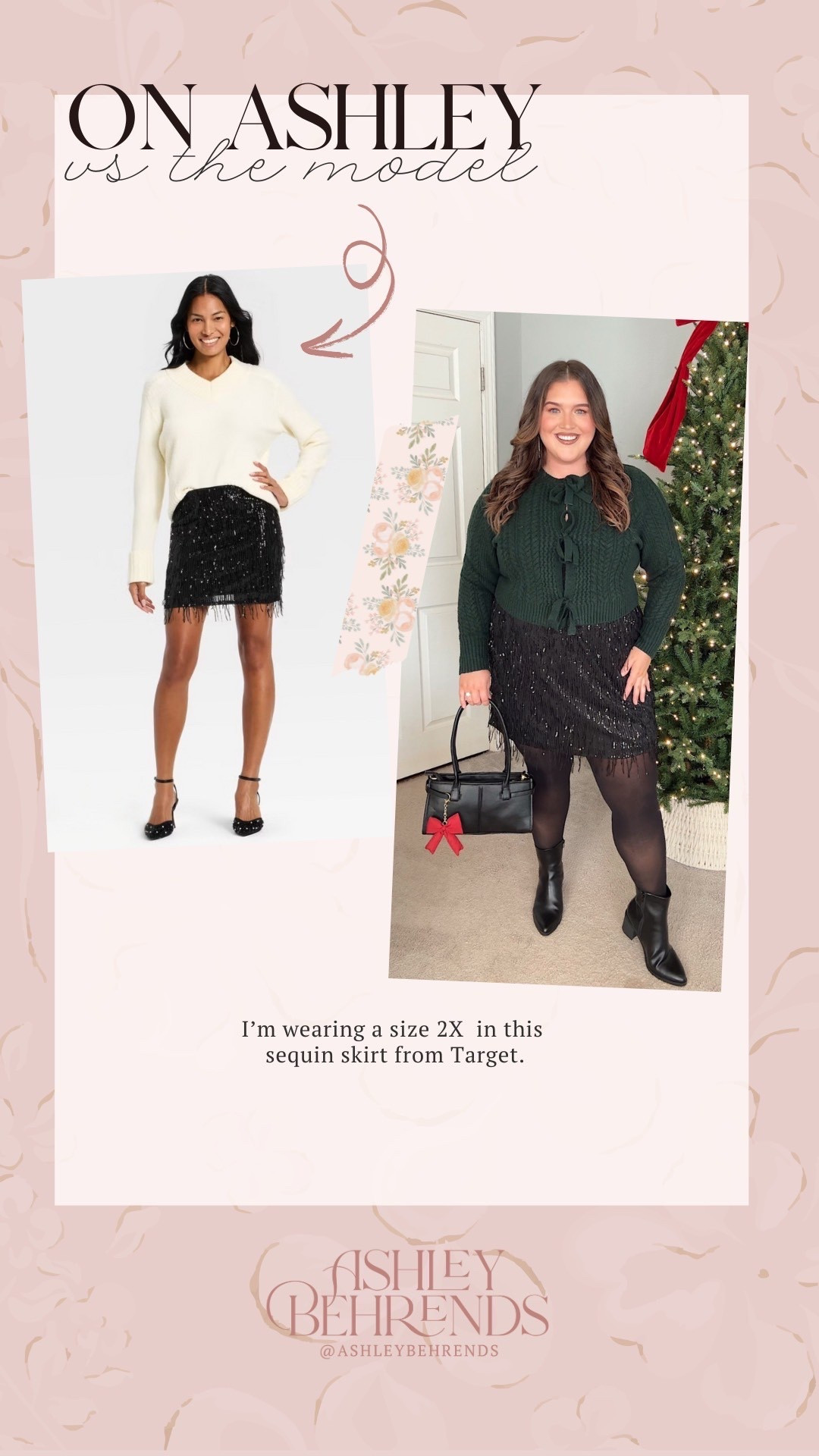 I am seriously so in love with this Target skirt. It looks gorgeous in the model and I’m loving the way it looks in person. I feel so good in this  outfit and love how it fits. 
Holiday party outfit, plus size outfit inspo 

#LTKFindsUnder50 #LTKPlusSize #LTKHoliday