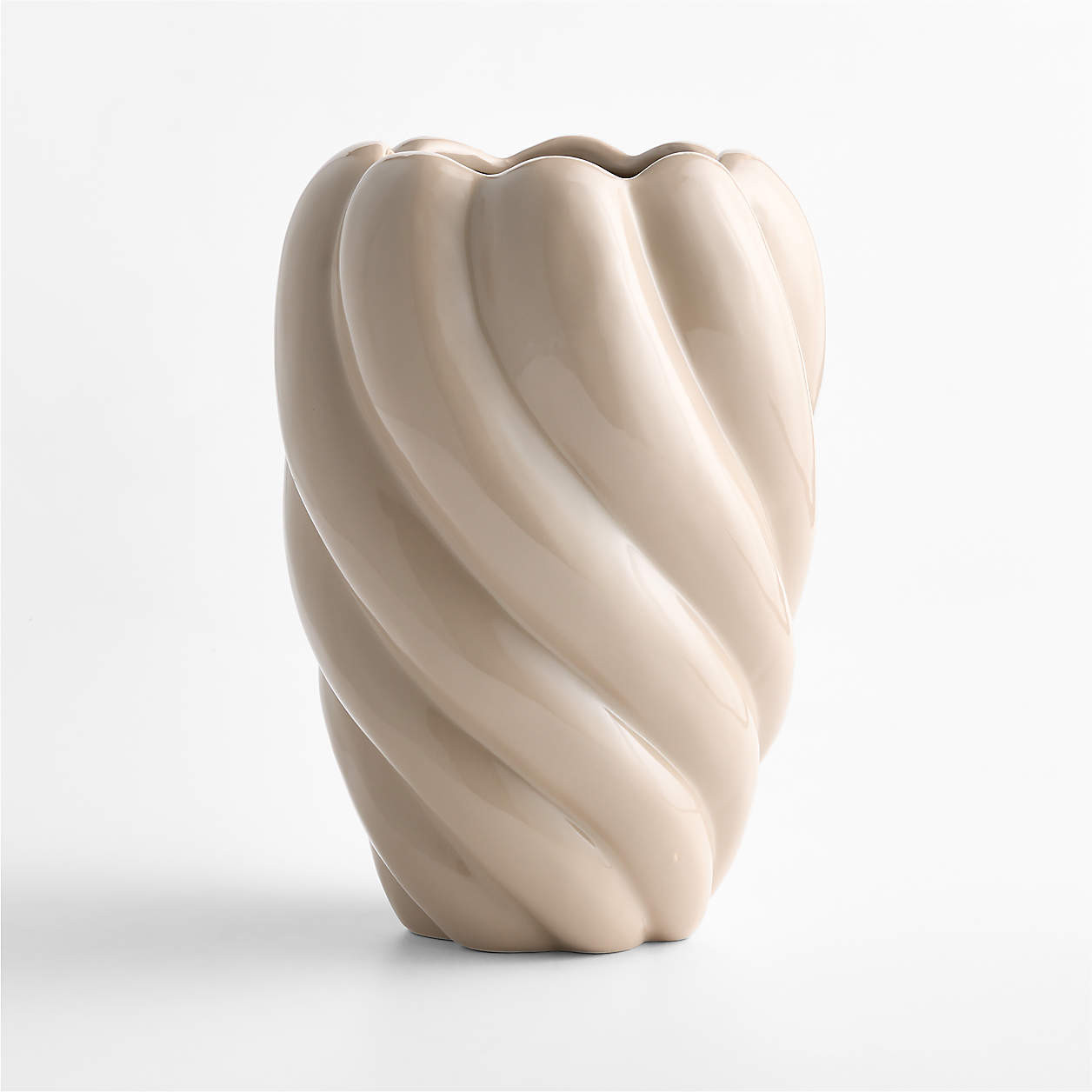 Silhouette Ceramic Vase 13.5" by Laura Harrier and Tiffany Howell | Crate & Barrel | Crate & Barrel