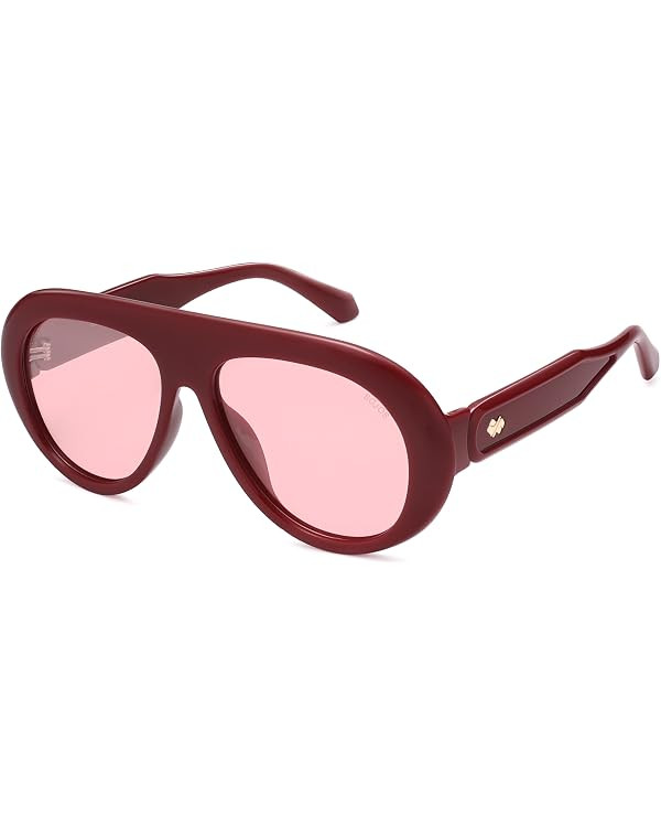 SOJOS Trendy Oversized Polarized Aviator Sunglasses Womens Men SJ2390 | Amazon (US)