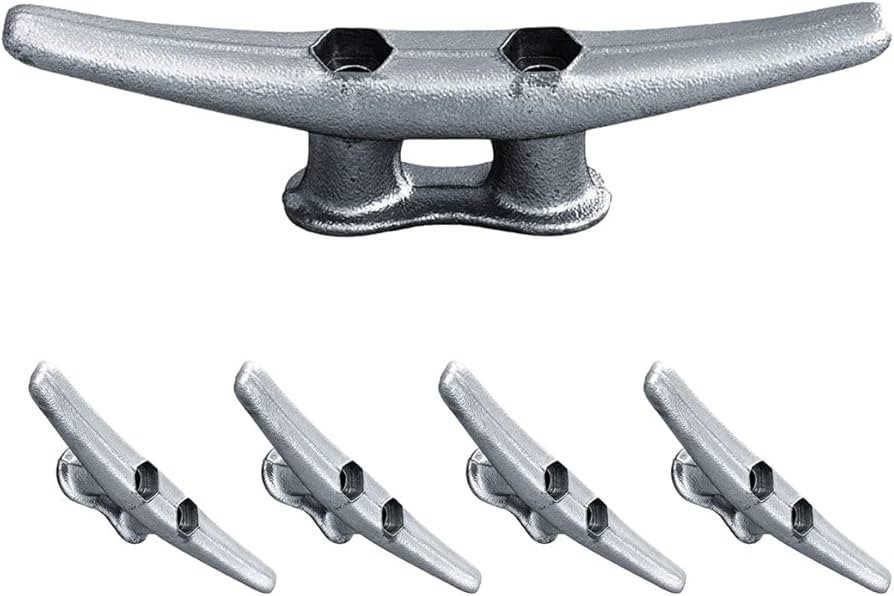 Simplified Living 6" Dock Cleats | Weatherproof Galvanized Cast Iron 6 Inch Boat Cleat Tie Downs ... | Amazon (US)