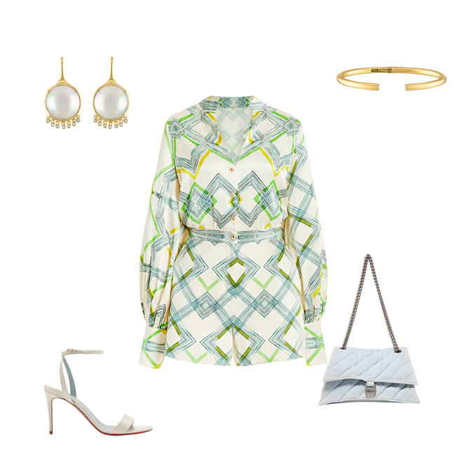 Ramsey Puff Sleeve Silk-Blend Playsuit | Moda Operandi (Global)