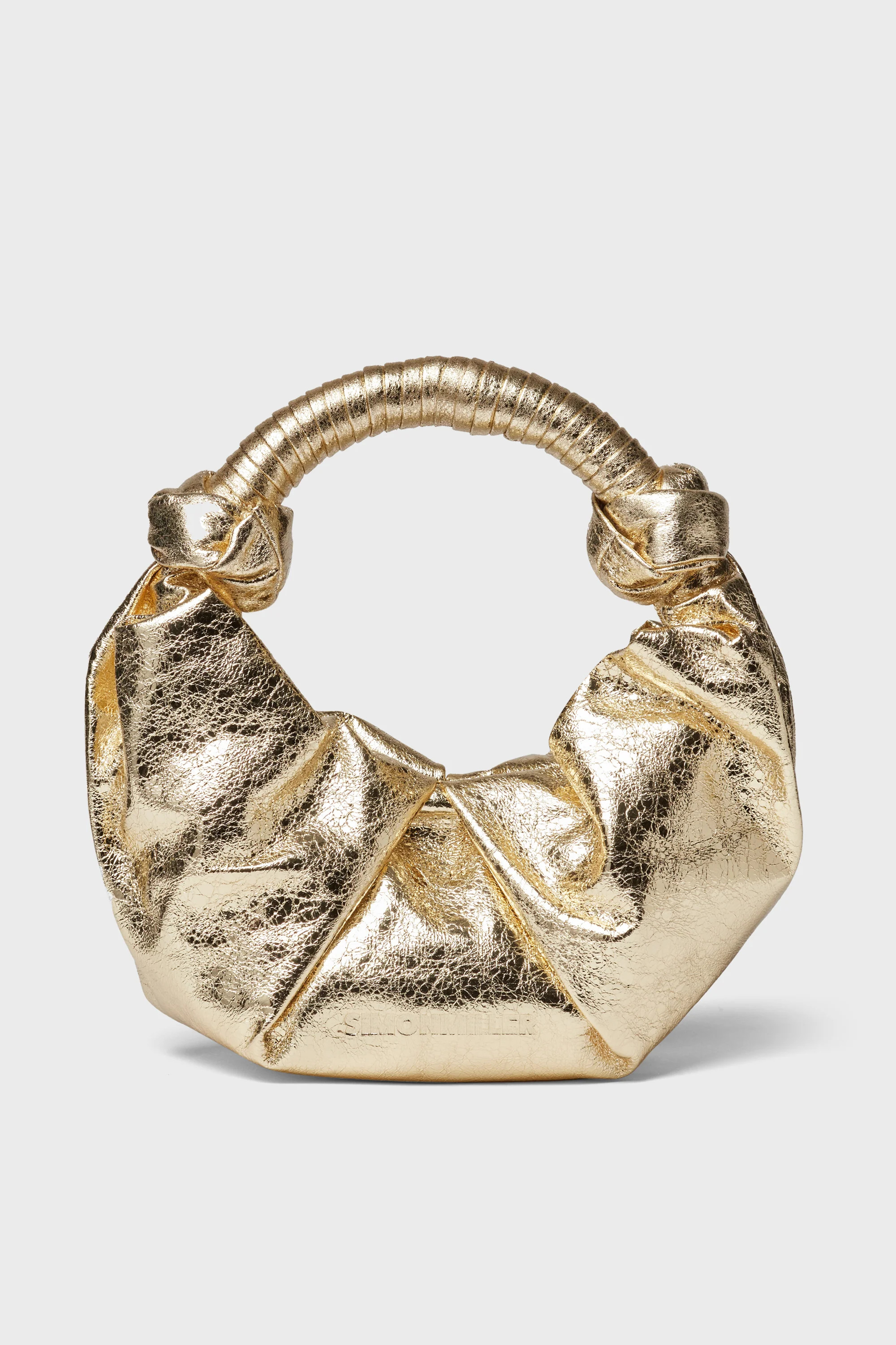 Star Gold Crinkle Vegan Leather Lopsy Bag | Tuckernuck (US)