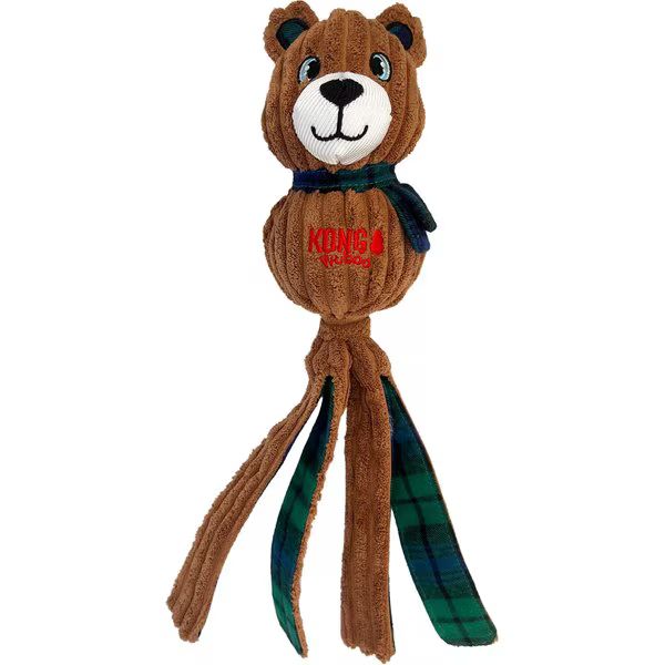 KONG Holiday Wubba Corduroy Bear Dog Toy, Large - Chewy.com | Chewy.com