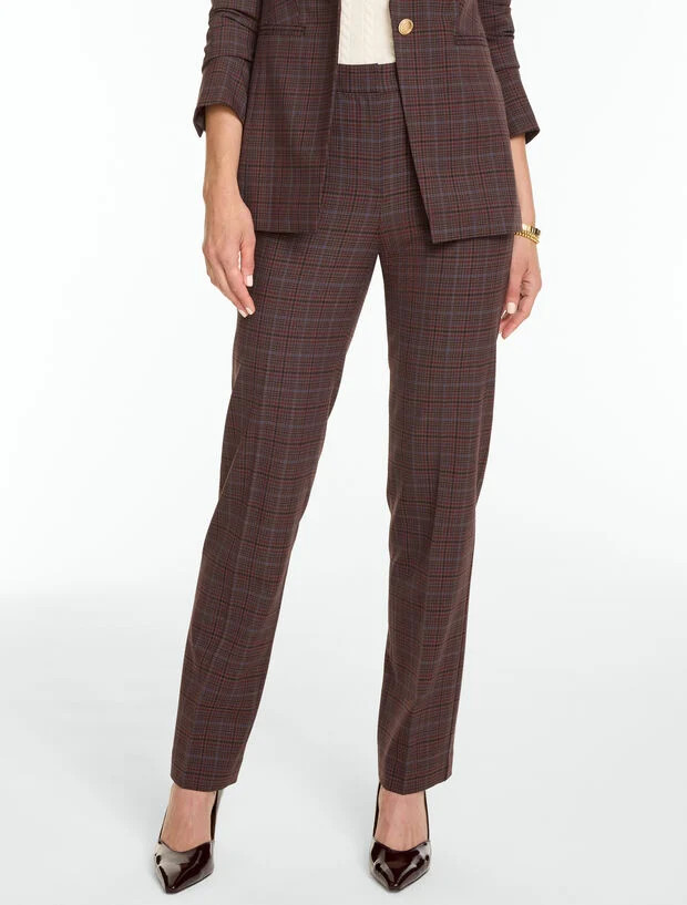 Celeste Plaid Straight Leg Pants | Talbots