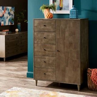 Carson Carrington I Love Living Mallory Light Charcoal Grey Armoire | Bed Bath & Beyond