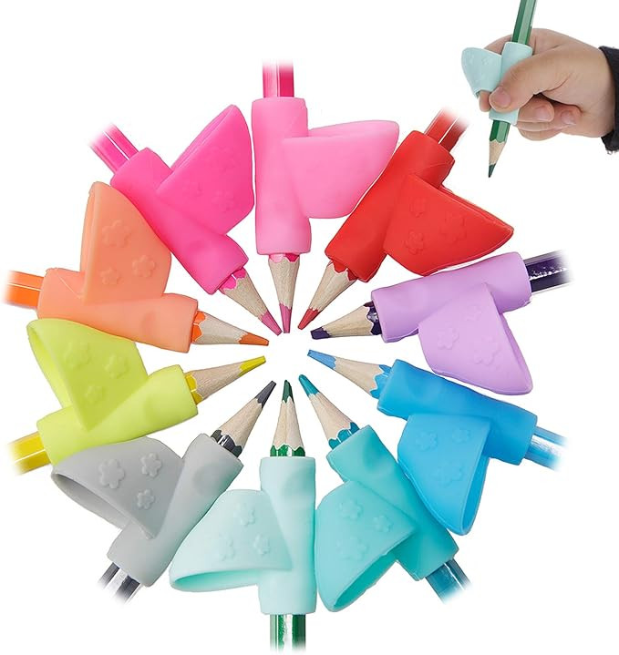Booshow Pencil Grips - 10 Pack Kids Ergonomic Training Pencil Grippers Preschoolers Handwriting A... | Amazon (US)