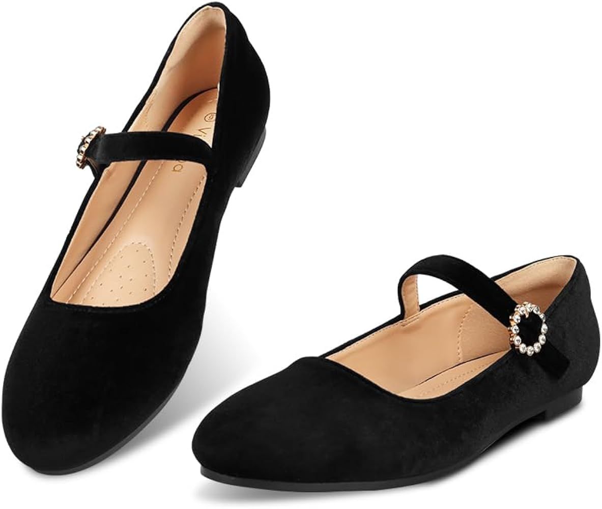 Viapipa Mary Jane Shoes Women Mary Jane Flats Mary Jane Flats Women Womens Mary Jane Shoes Womens... | Amazon (US)