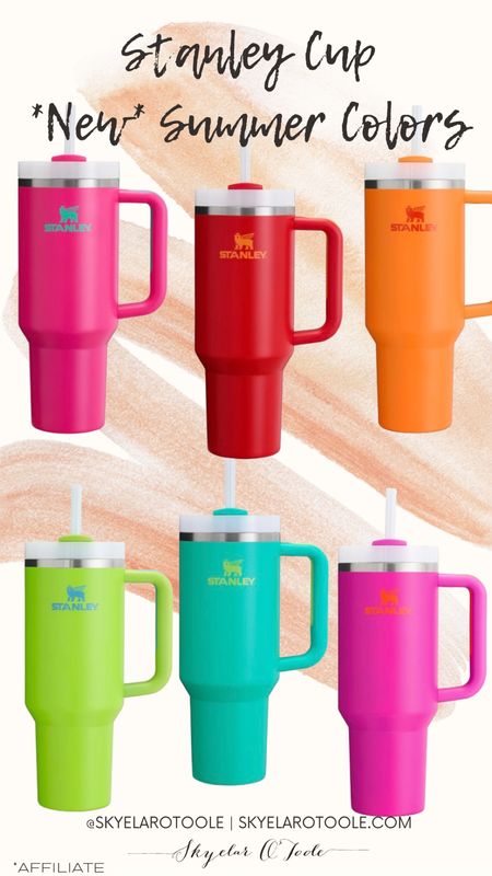 New Stanley cups in fun summer colors! 

#LTKSeasonal #LTKActive #LTKU