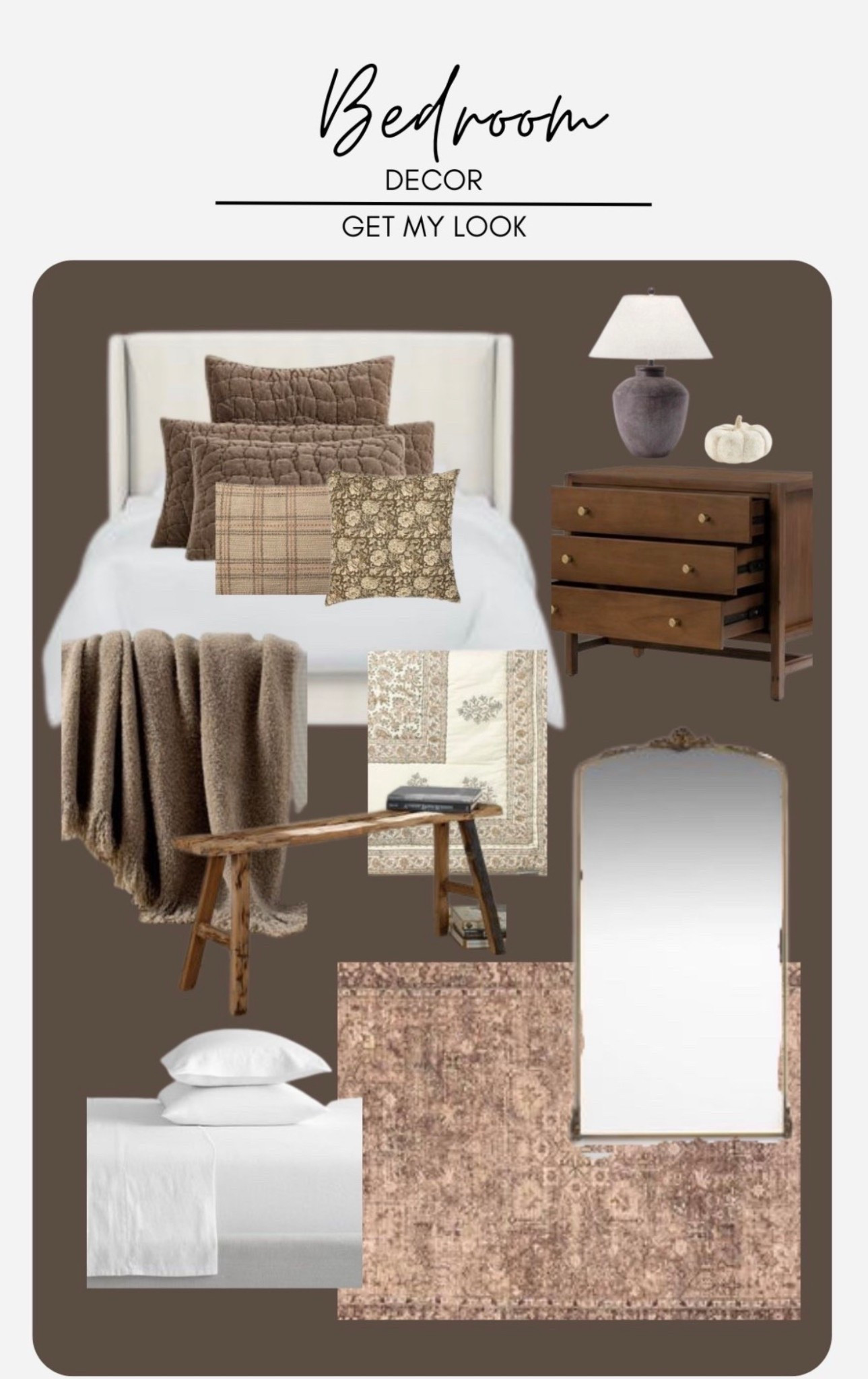 Bedroom inspiration

WAYFAIR Tilly bed
Cozy throw pillows
LOLOI rug
WAYFAIR floor mirror

#LTKSeasonal #LTKStyleTip #LTKHome

#LTKHome #LTKSaleAlert #LTKSeasonal