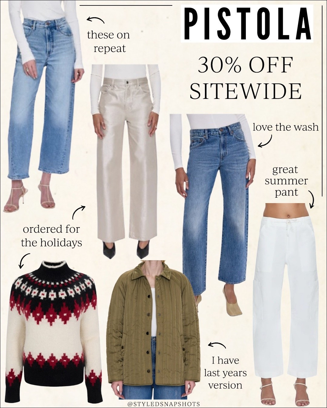 30% off sitewide, no code needed. I find their denim runs tts (I’m a 26R) 

#LTKSaleAlert