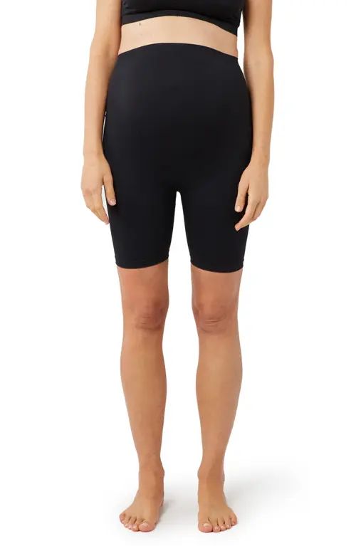 A PEA IN THE POD Brrr Seamless Maternity Biker Shorts in Black at Nordstrom, Size Small | Nordstrom