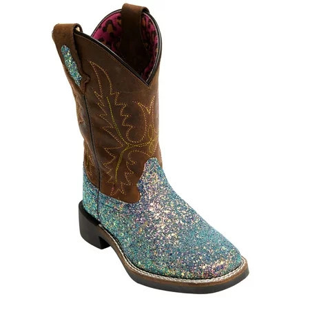 Shyanne Girls Glitterama Western Boot Broad Square Toe - 43077 11 D | Walmart (US)