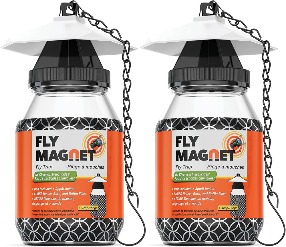 Outdoor Fly Trap [2 Pack] Fly Traps Outdoor with Dissolvable Non-Toxic Bait - Controls Flies for ... | Amazon (US)