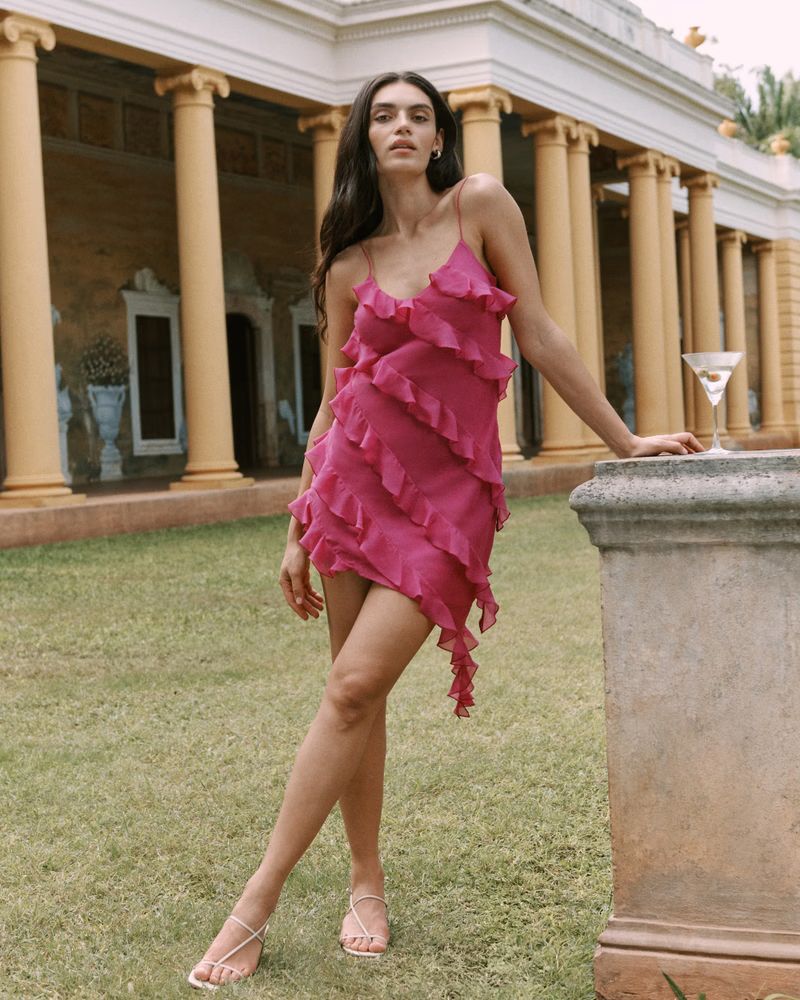 Women's All-Over Ruffle Mini Dress | Women's The A&F Wedding Shop | Abercrombie.com | Abercrombie & Fitch (US)
