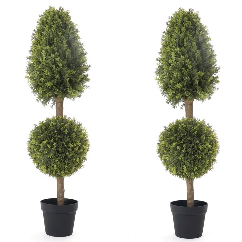 Bornbridge 46'' Faux Pine Topiary in Pot | Wayfair North America